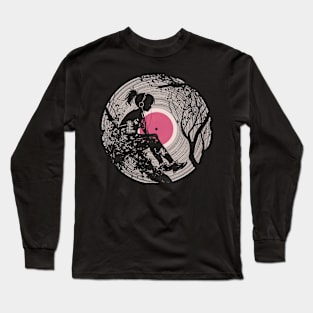 Music Girl and Forest Silence Vinyl Long Sleeve T-Shirt